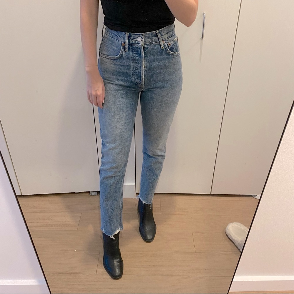 Agolde Riley High Rise Straight Crop Jeans (new with tags!) - size 24